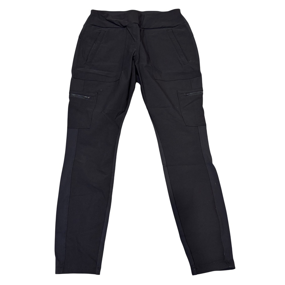 Athleta Headlands Hybrid Cargo Tight Black Hiking Pants 353474-05 Size 12